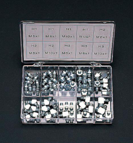 ESCO（エスコ） M6-M10 ･ R 1/8' グリースニップルセット EA991CX