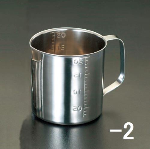 ESCO（エスコ） 3000ml 計量カップ(ｽﾃﾝﾚｽ製) EA991KS-3