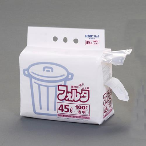 日本サニパック 650x 800mm/45L ごみ袋(透明/100枚) F-4C