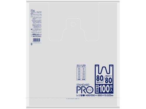 日本サニパック 400/550x800mm 手提げ袋(半透明/HDPE/100枚 Y12N