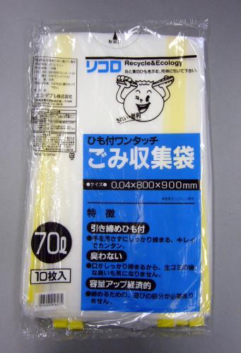 ESCO（エスコ） ７０Ｌ ごみ袋(ﾋﾓ付/10枚) EA995AN-3