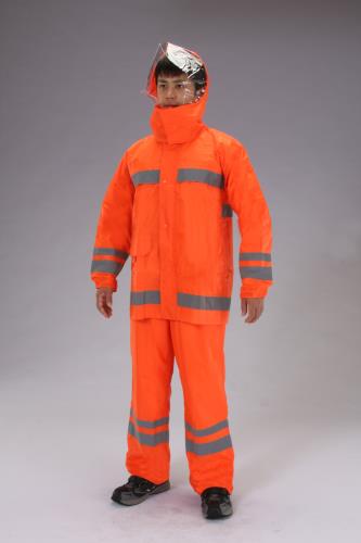 ESCO（エスコ） [Ｌ] レインウェアー(反射ﾃｰﾌﾟ付・ｵﾚﾝｼﾞ) EA996XE-47