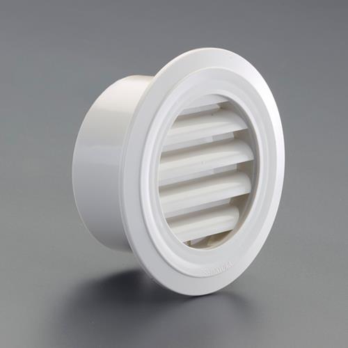 ESCO（エスコ） 100mm 丸型ガラリ(ｸｰﾗｰｷｬｯﾌﾟ兼用/樹脂製) EA997MH-4