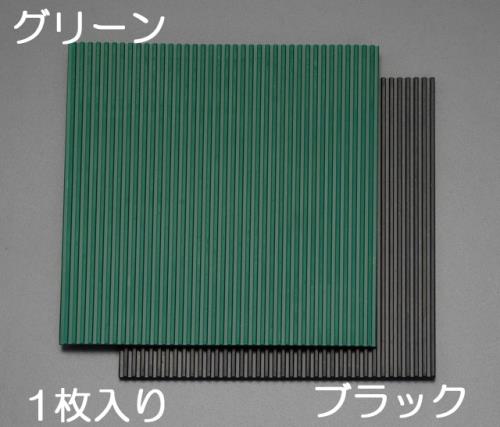 ESCO（エスコ） 100x100x3.0mm ゴム板(筋入/黒) EA997XC-102